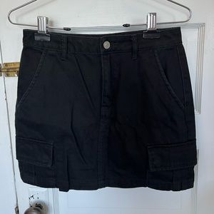Black Jean/Cargo Mini Skirt